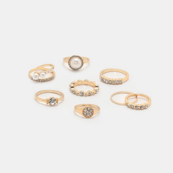 Paquet de 8 paires de bagues - Picture 1 of 1